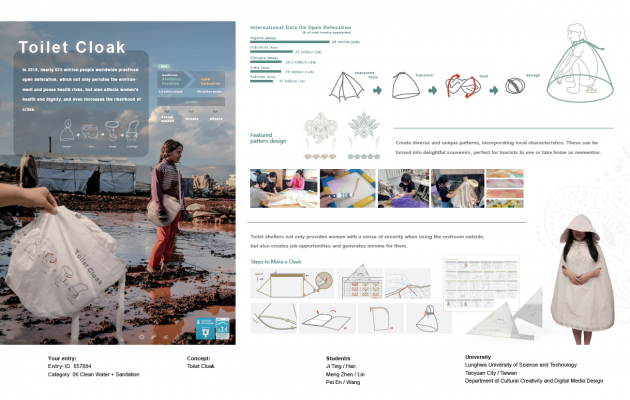 保護貧困地區孩童女性如廁隱私 龍華科大文創系獲iF學生設計大獎